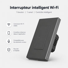 Interrupteur WiFi noir 1 bouton
