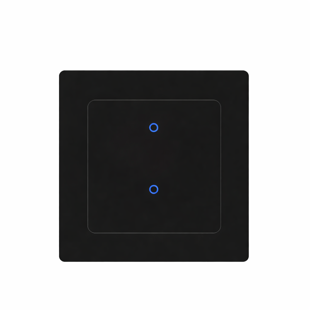 Interrupteur Wi-Fi Noir Absolu à deux canaux NéoGrid Essential.