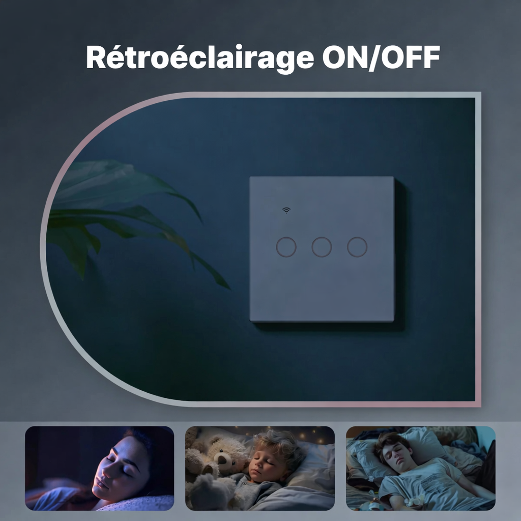 Interrupteur WiFi retroeclairage on off