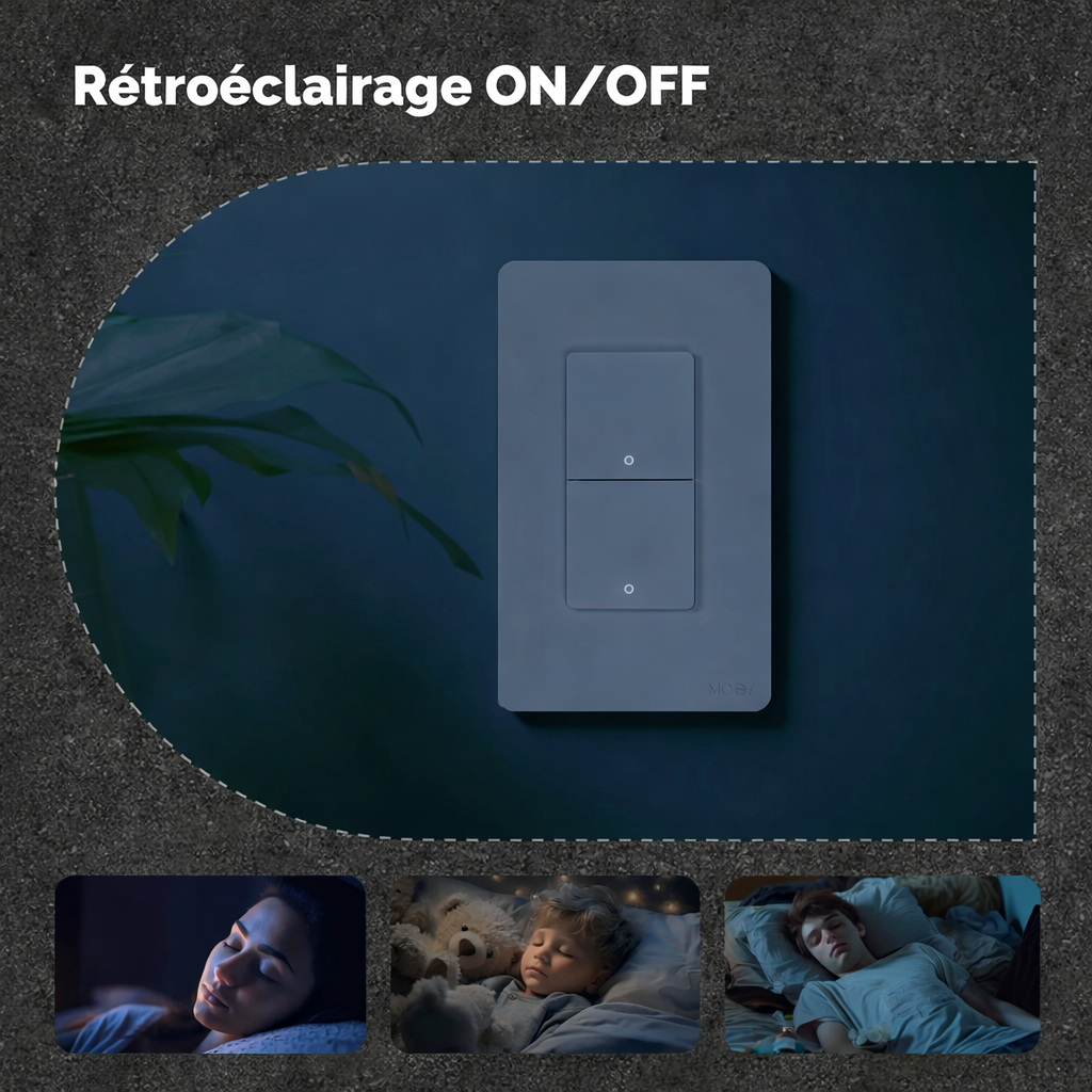 Interrupteur WiFi retroeclairage on off