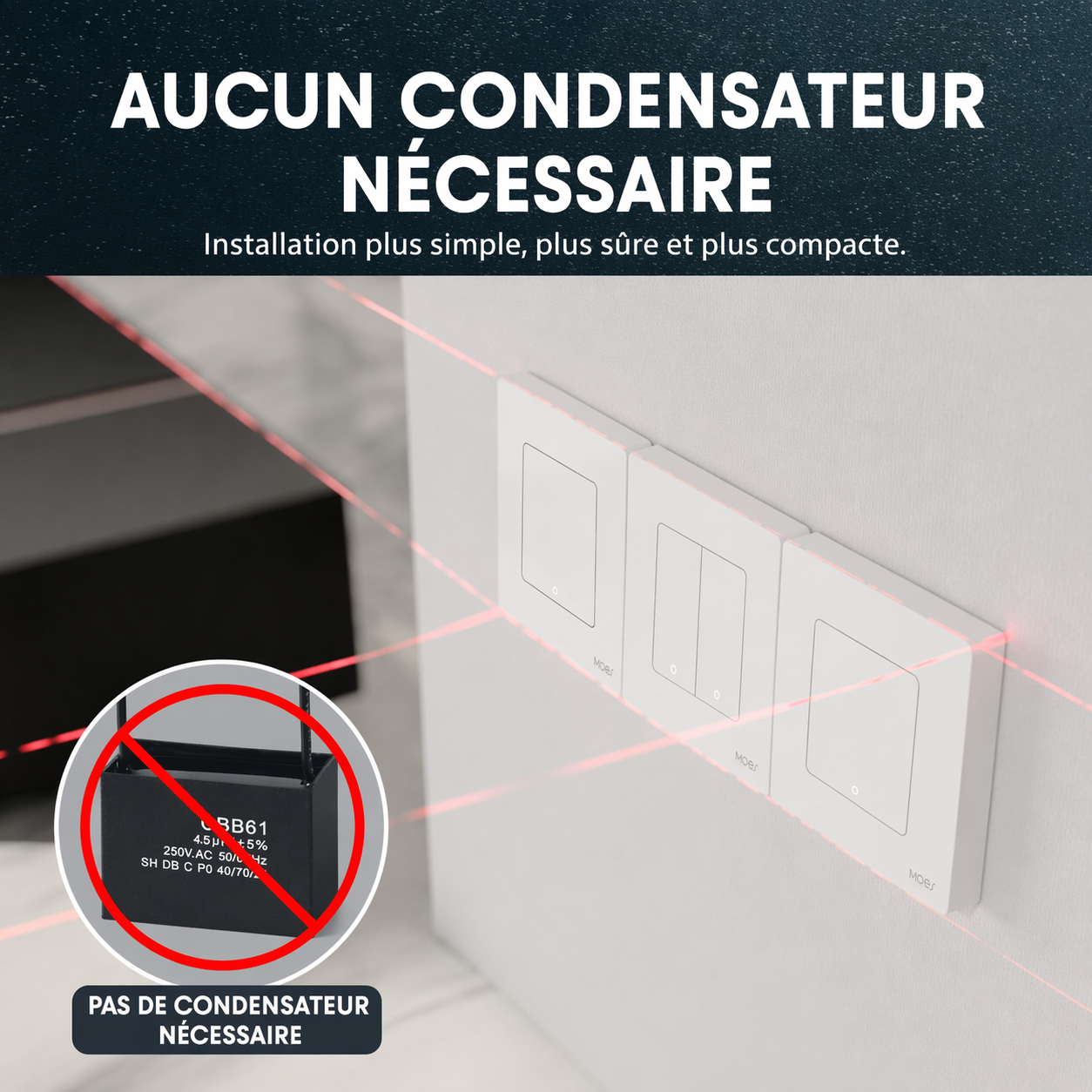 Interrupteur WiFi aucun condensateur necessaire