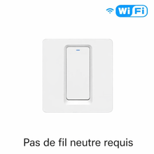 Interrupteur WiFi pas de fil neutre requis un bouton