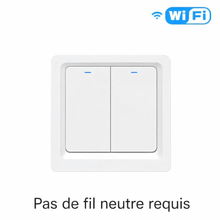 Interrupteur WiFi pas de fil neutre requis deux boutons
