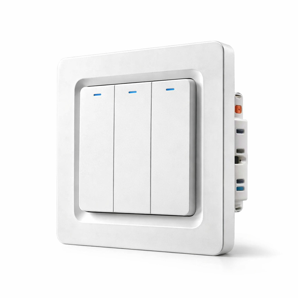 Interrupteur WiFi triple blanc
