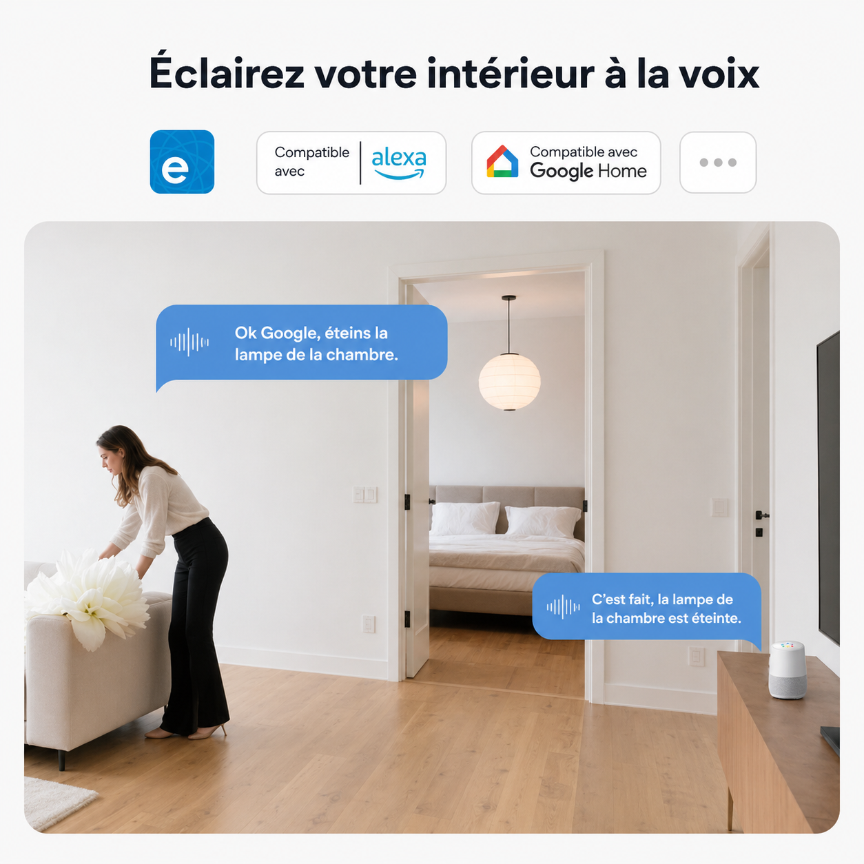 Interrupteur Zigbee avec controle vocal