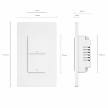 Dimensions de l interrupteur Zigbee encastrable blanc