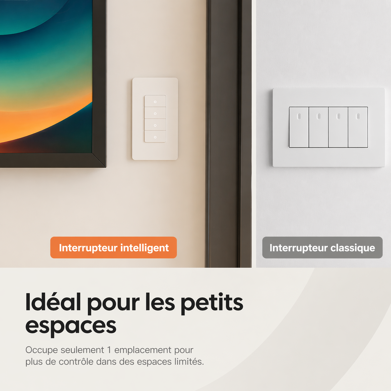Interrupteur Zigbee ideal petits espaces