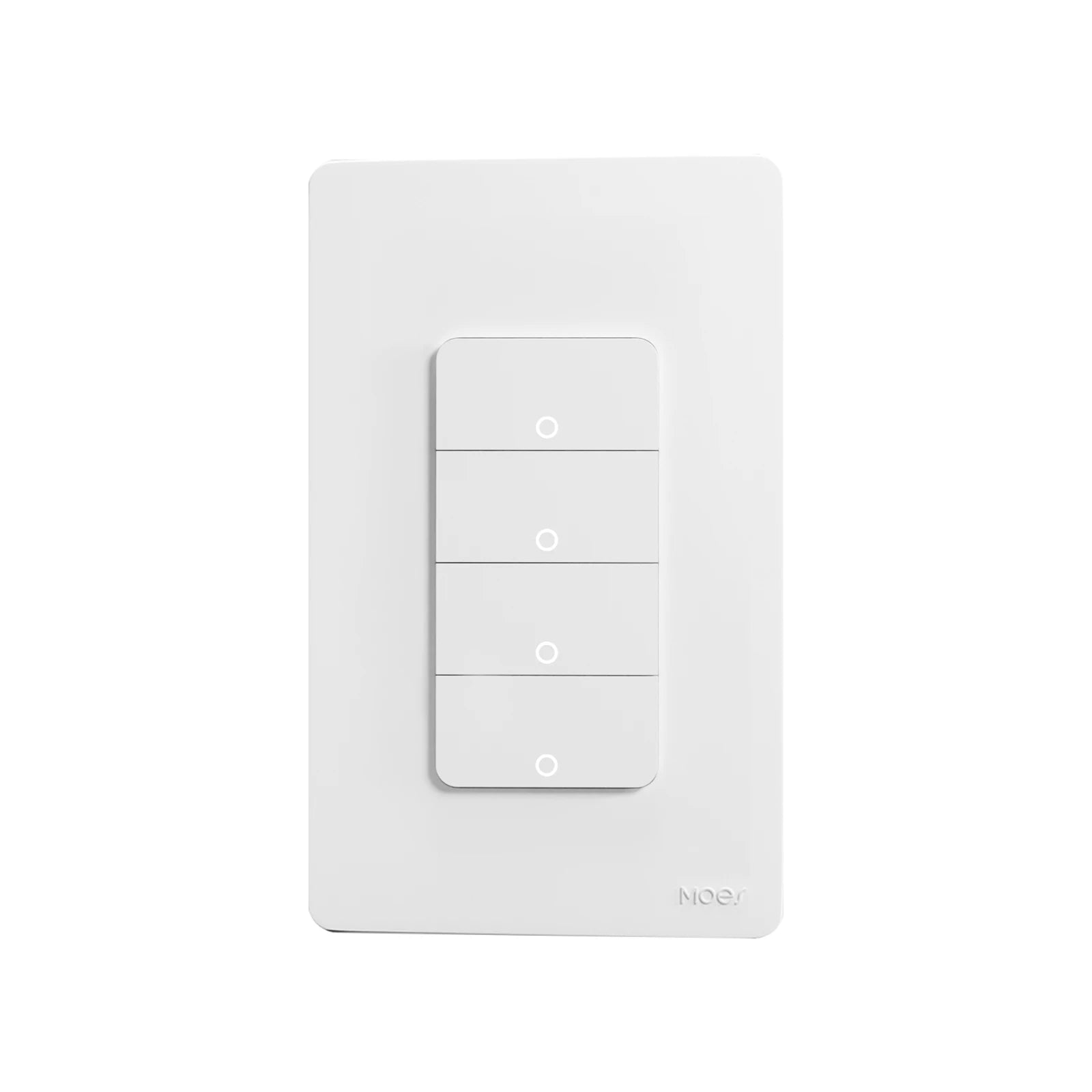 NéoPush Hybrid blanc quatre canaux avec façade murale encastrable.