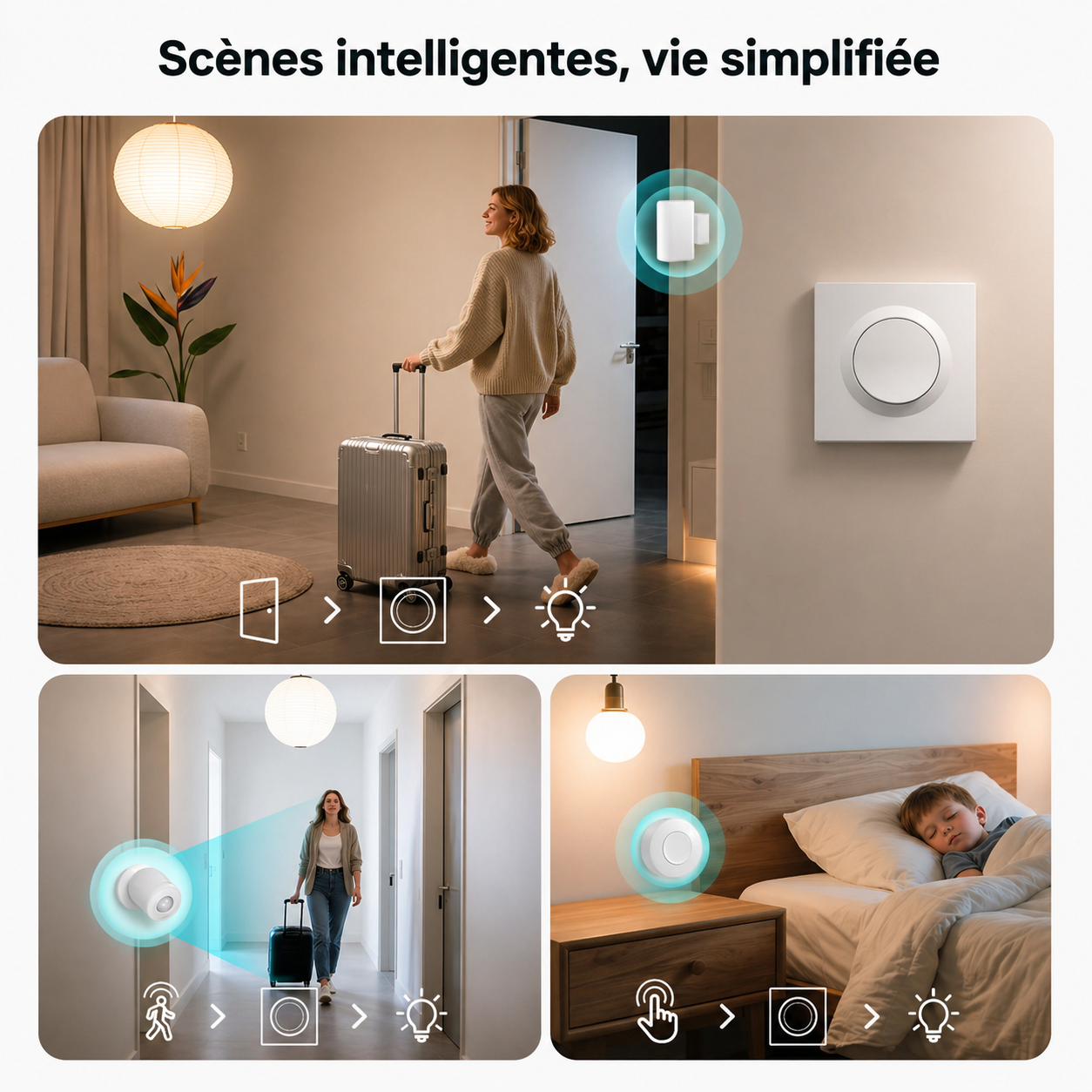 Scenes intelligentes interrupteur Zigbee