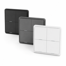 NéoScene 4 Comfort en finitions noir, gris et blanc pour scénarios connectés