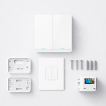 Kit d’installation du NéoSoft Bluetooth Comfort avec interrupteur tactile et accessoires.