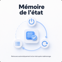 NéoMatter Comfort avec mémoire d’état pour restaurer l’éclairage après redémarrage.