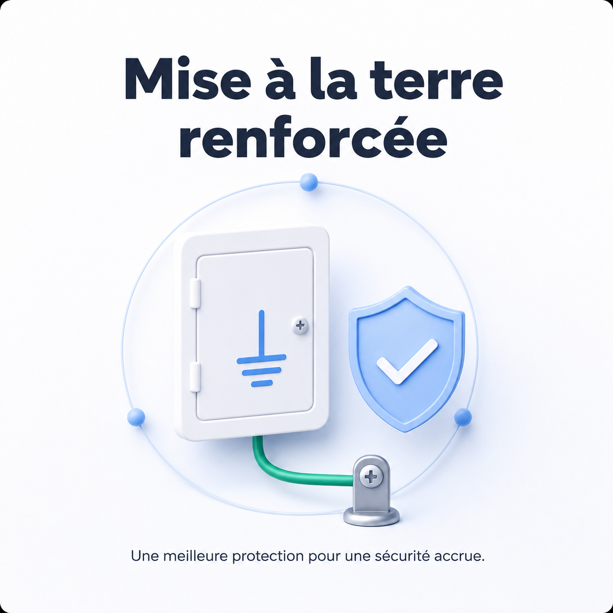 NéoMatter Comfort avec mise à la terre renforcée pour une protection électrique accrue.