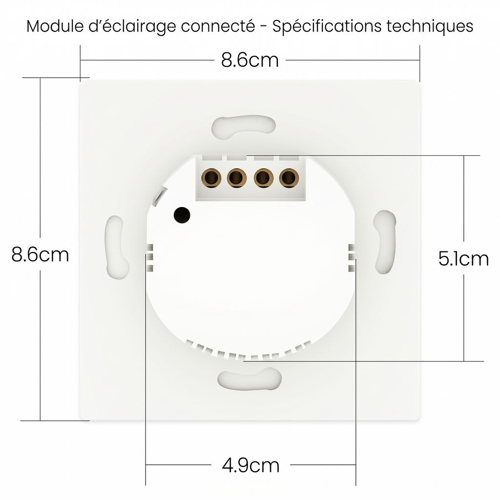 Module eclairage connecte dimensions