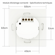 Module eclairage connecte dimensions