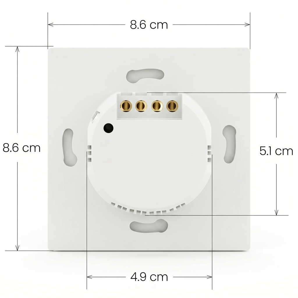 Module eclairage dimensions carre