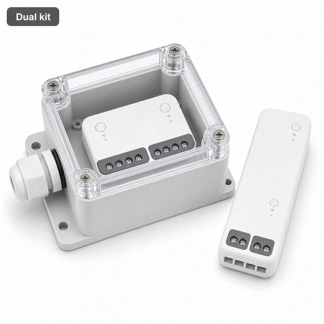 Dual kit variant packshot with generic dual module and IP66 protective case