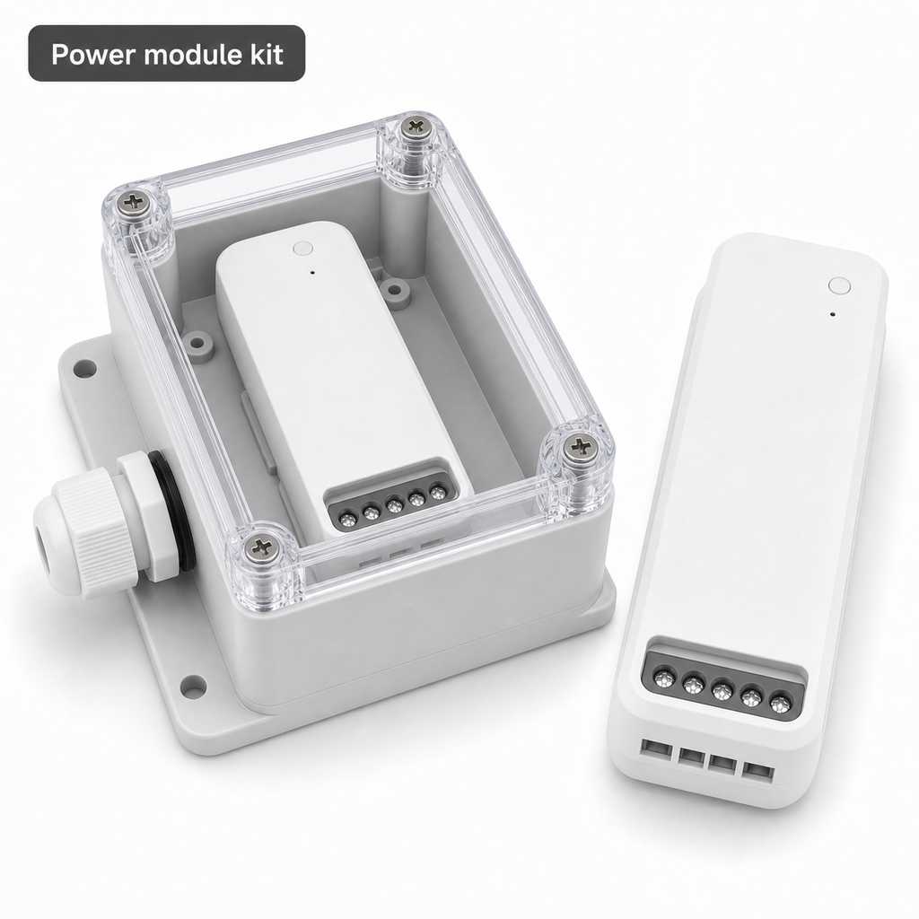 Power module kit variant with generic long module and IP66 protective case