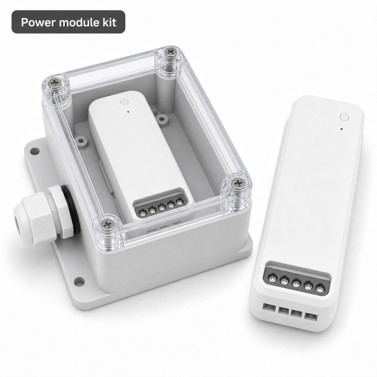 Power module kit variant with generic long module and IP66 protective case