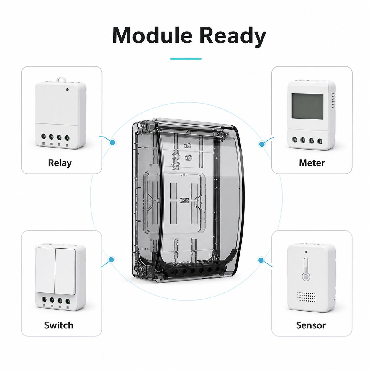 Boîtier étanche prêt pour différents modules connectés compacts