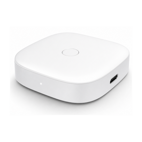 Passerelle NéoBridge Duo Mini Comfort blanche avec port USB-C sur fond blanc