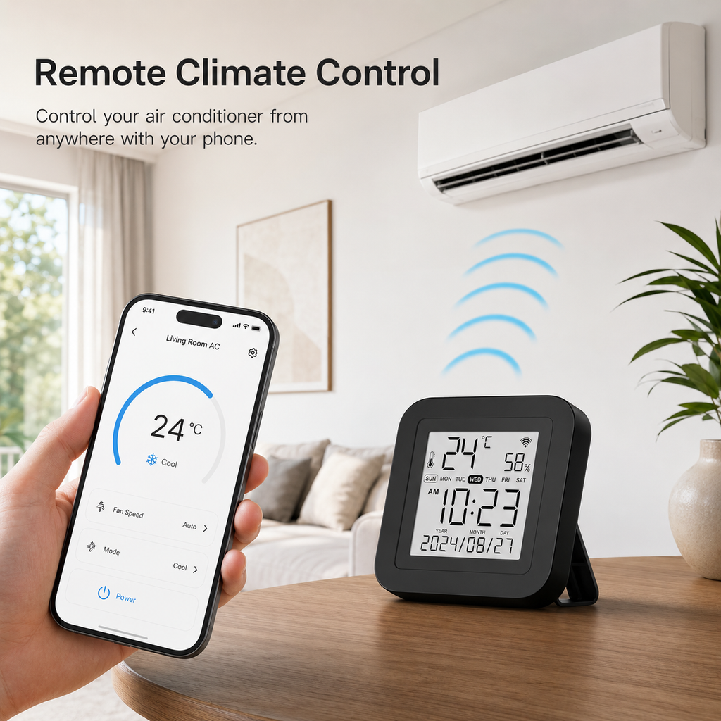 Remote climate control scene for Wi-Fi IR remote hub