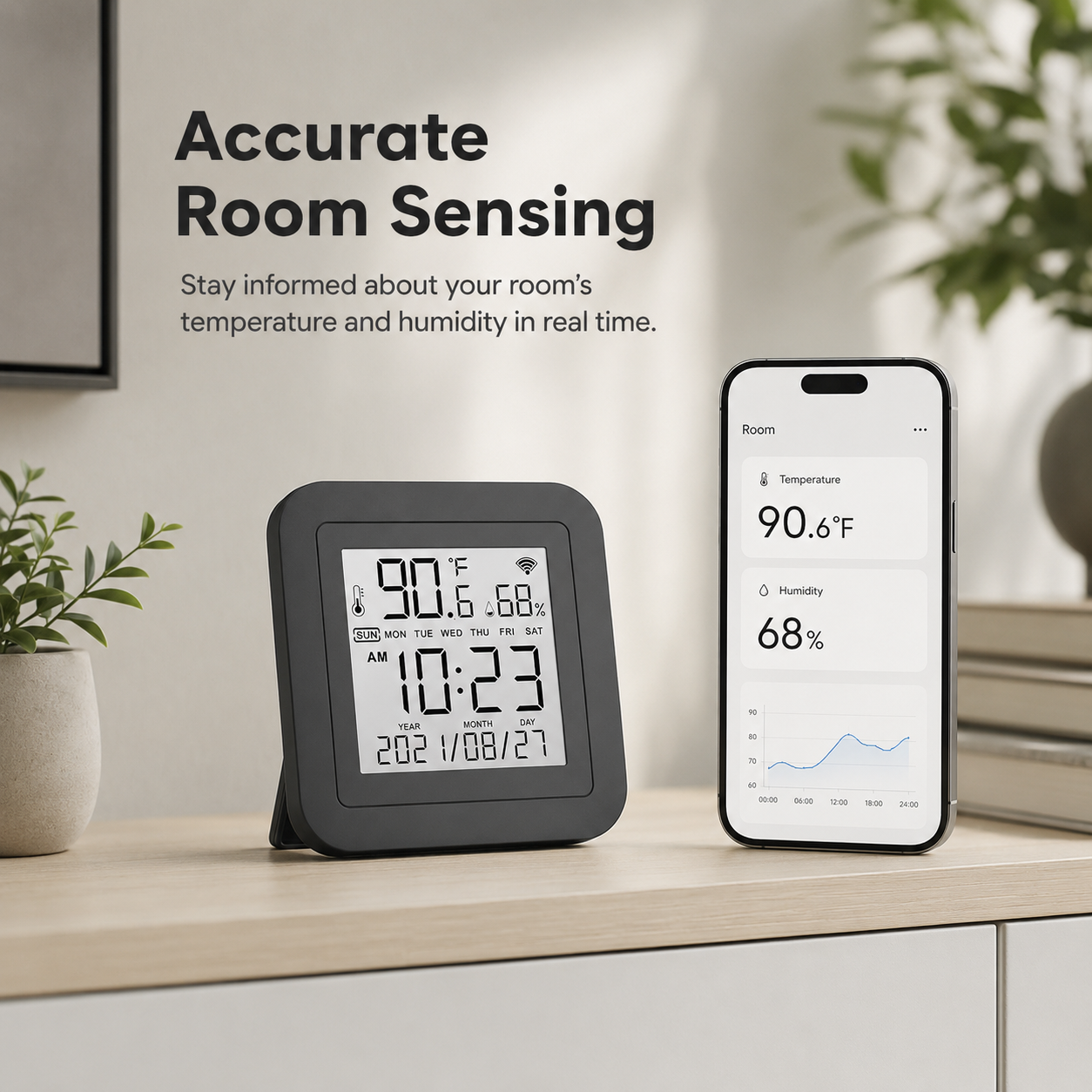 Accurate room sensing scene for smart IR climate remote