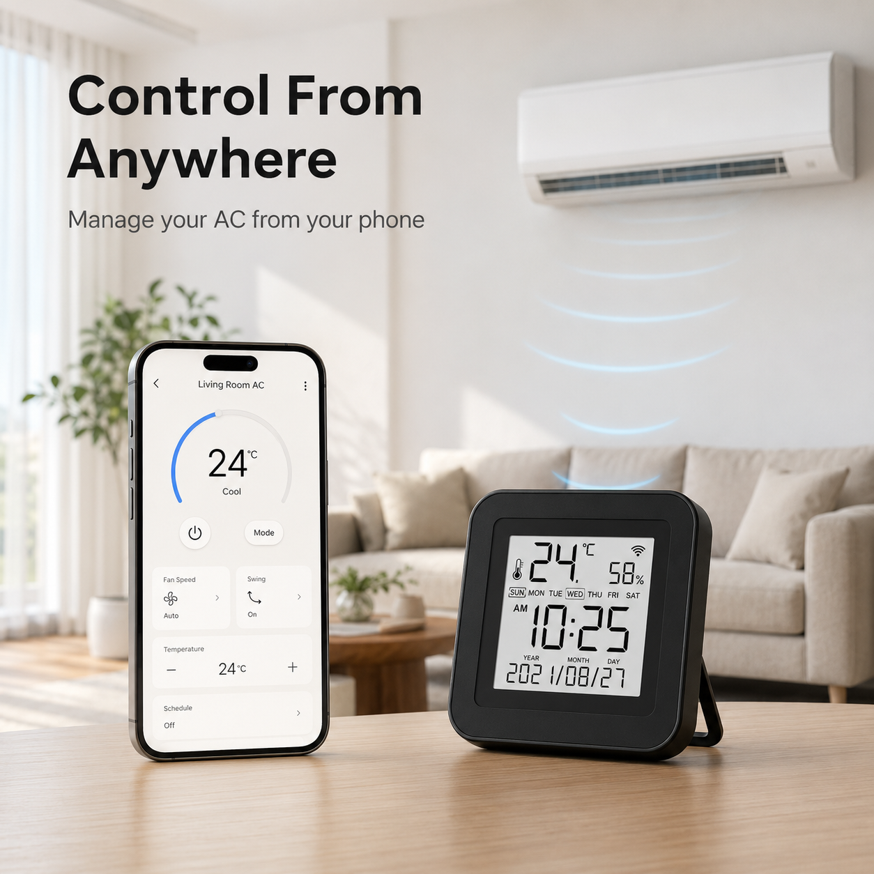 Control from anywhere scene for smart IR climate remote