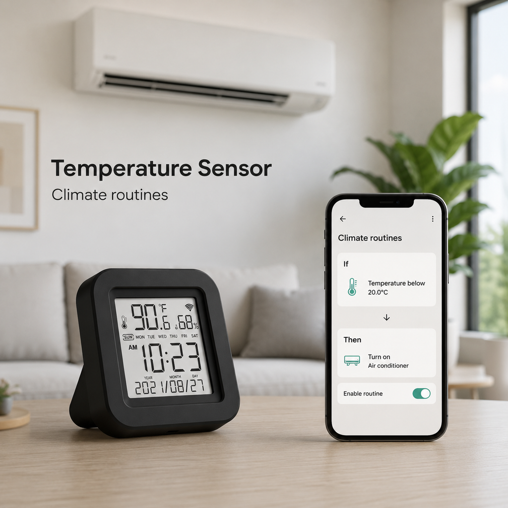 Temperature sensor automation scene for smart IR climate remote