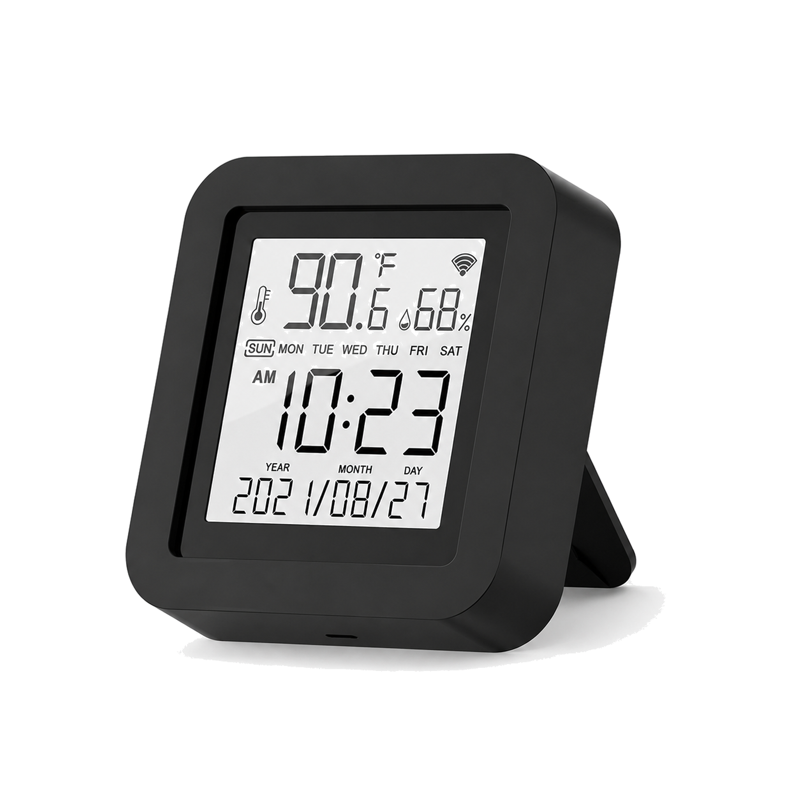 T?l?commande IR Wi-Fi Neobridge avec affichage temp?rature sur fond blanc