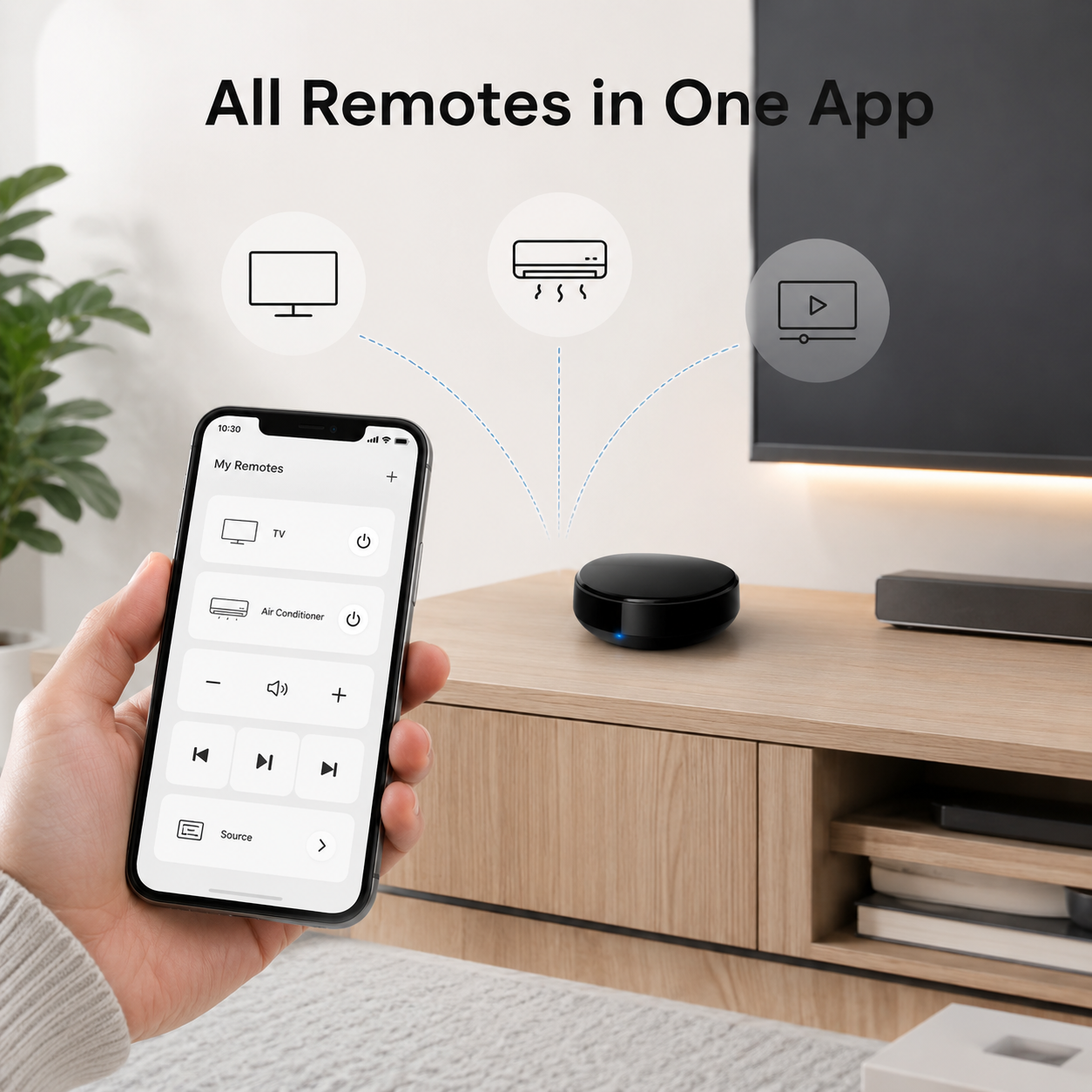 All remotes in one generic app visual for IR gateway