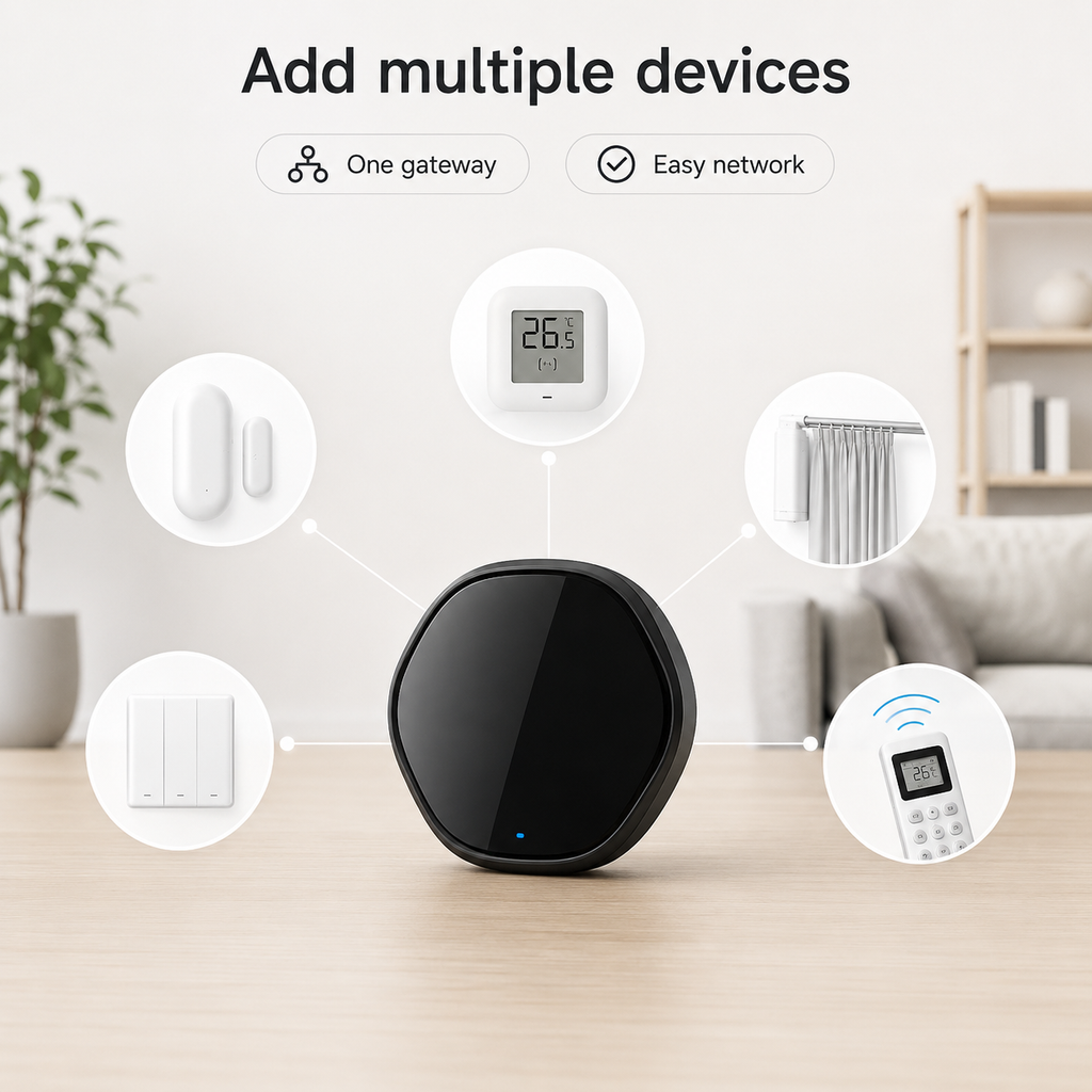 Multiple sub-devices network visual for smart gateway