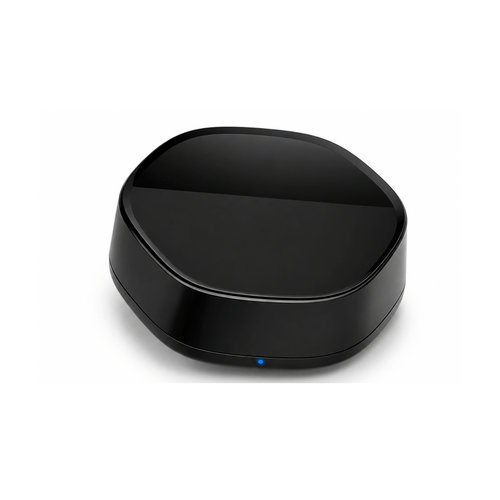 Passerelle Wi-Fi ZigBee et infrarouge noire sur fond blanc