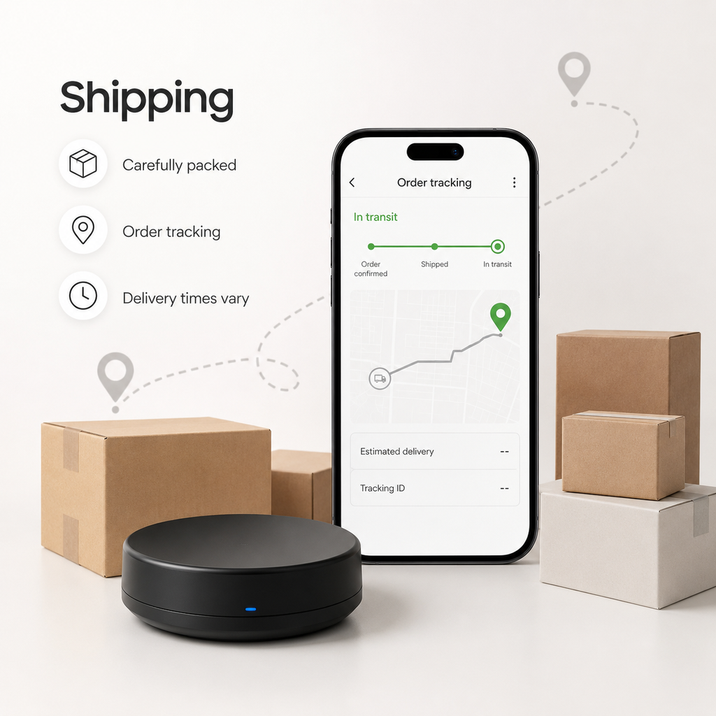 Shipping and tracking information visual without carrier logos