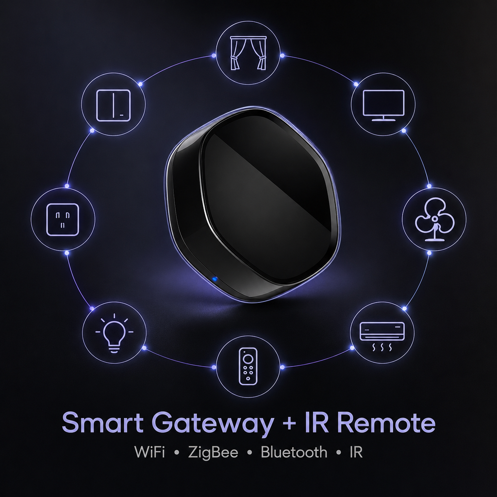 Smart home device as gateway and IR remote visual