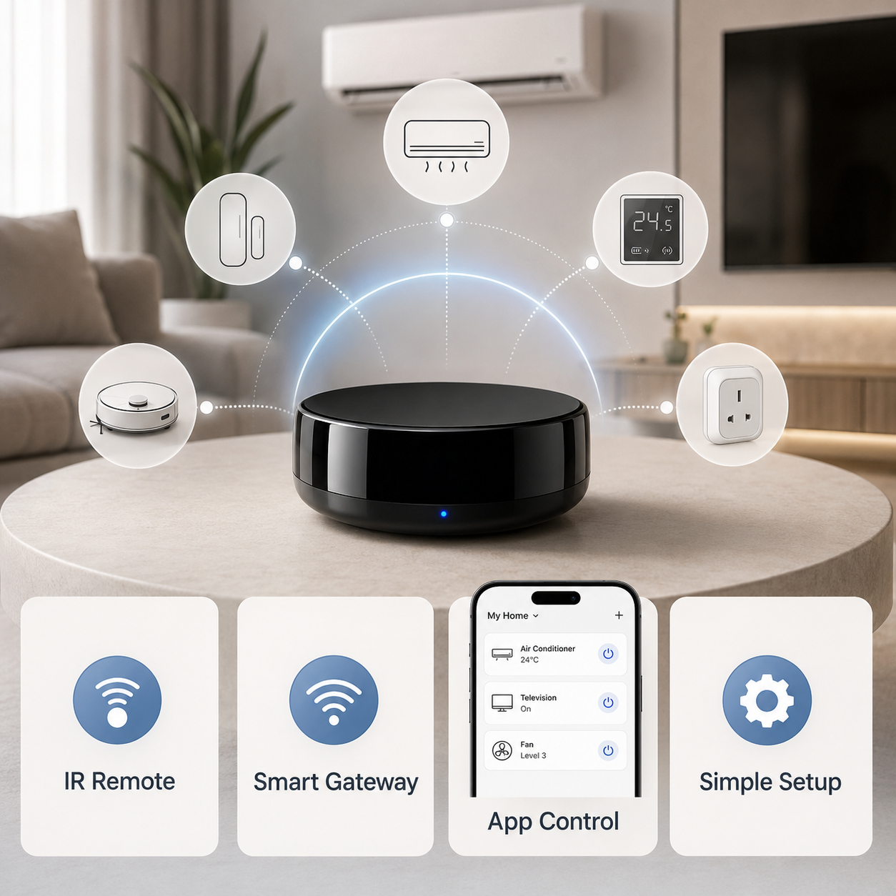 Smart home IR remote gateway overview for connected devices