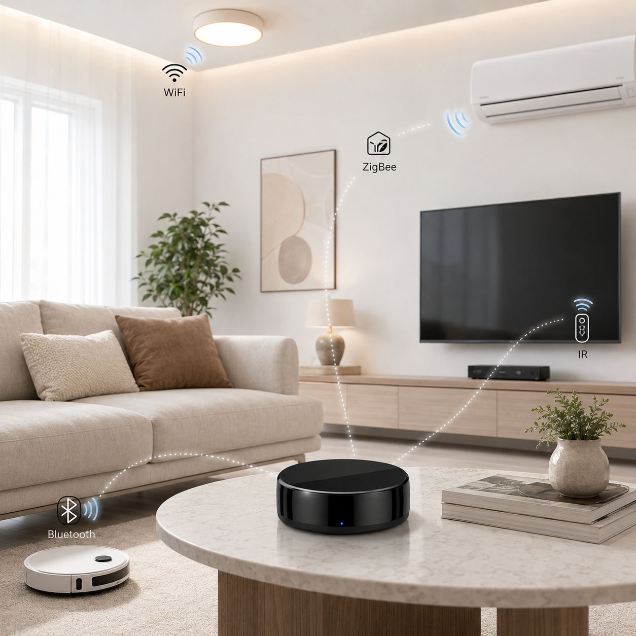Whole home device linkage visual for smart gateway and IR control