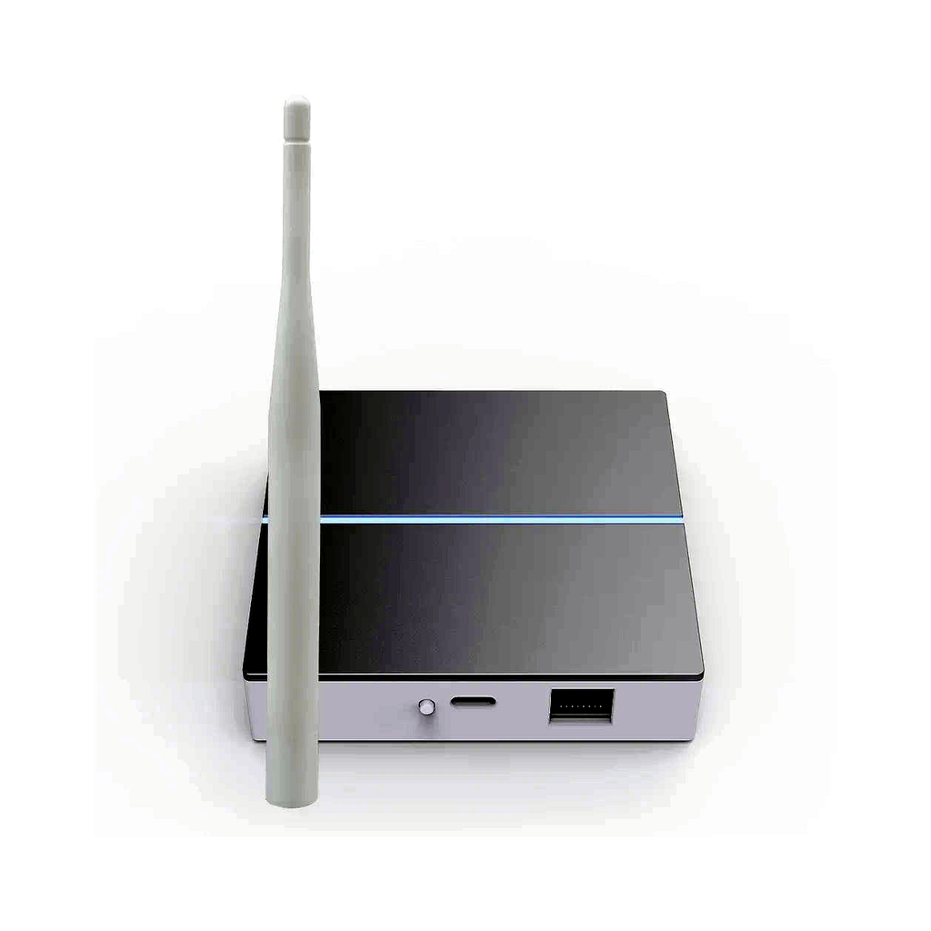 Front ports studio packshot of wired ZigBee gateway