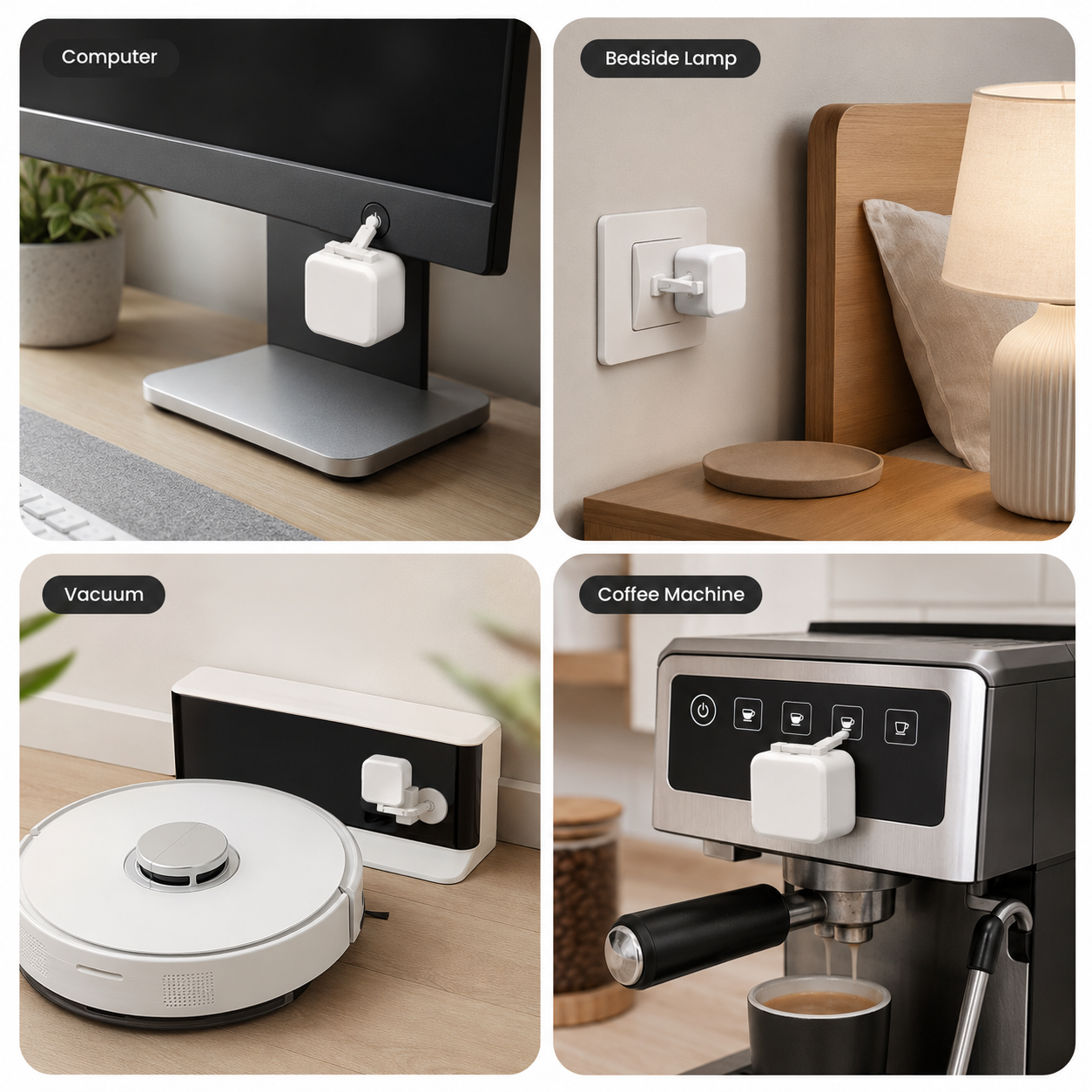 Everyday use scenes for Bluetooth button bot on household devices