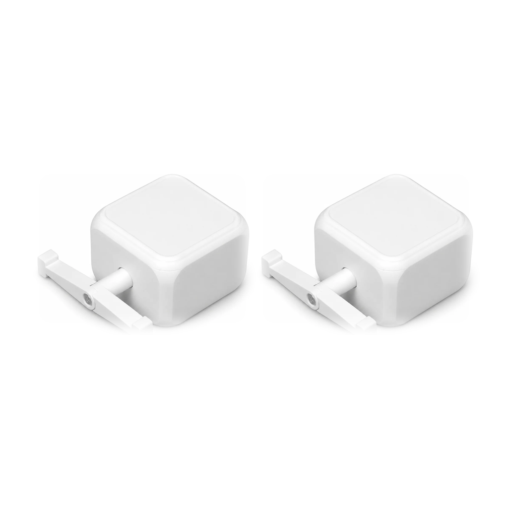Lot de 2 robots bouton Bluetooth Neobutton sur fond blanc