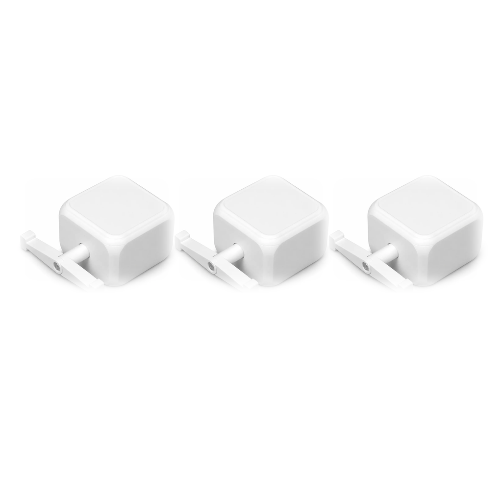 Lot de 3 robots bouton Bluetooth Neobutton sur fond blanc