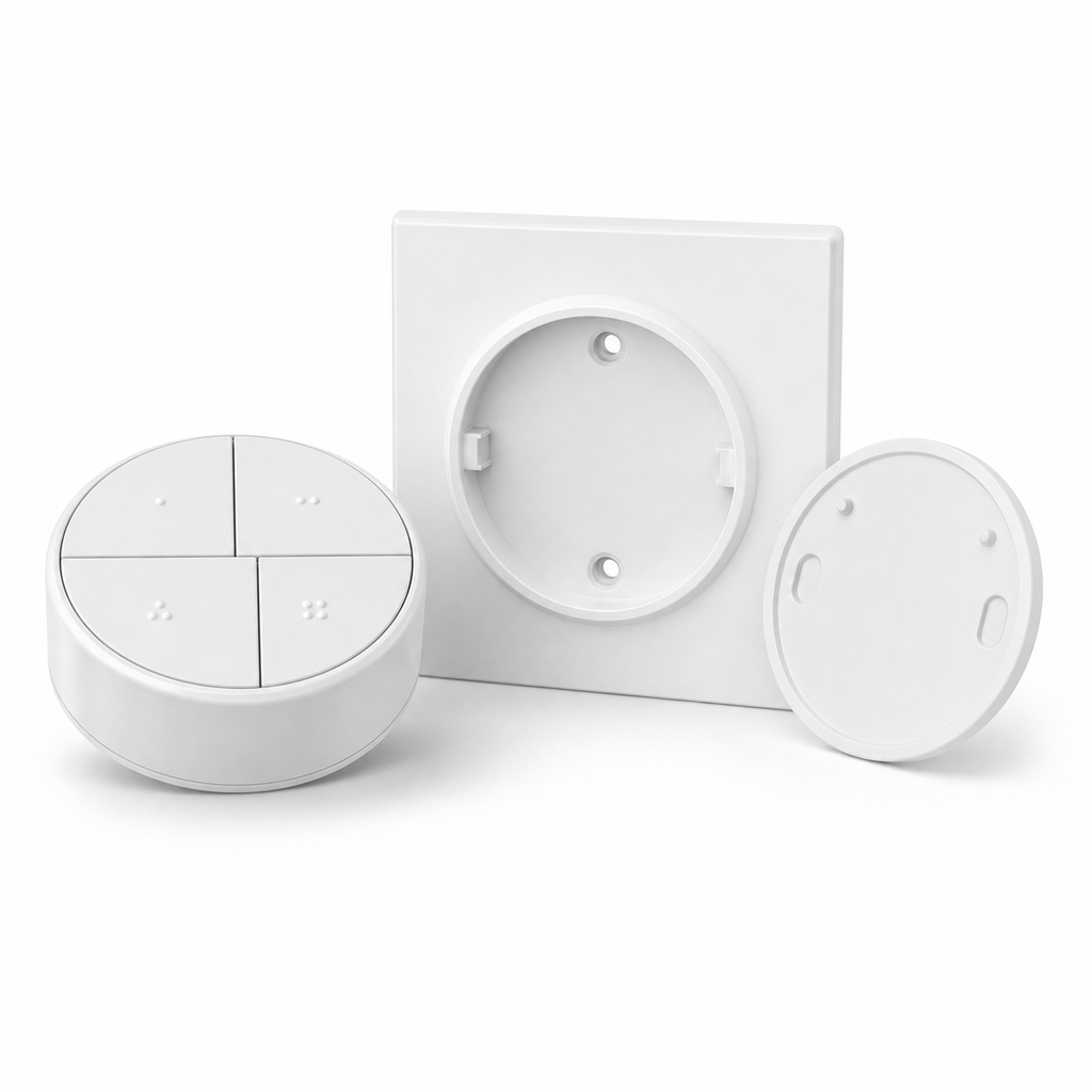 Bouton scène ZigBee 4 en 1 avec base et support de montage