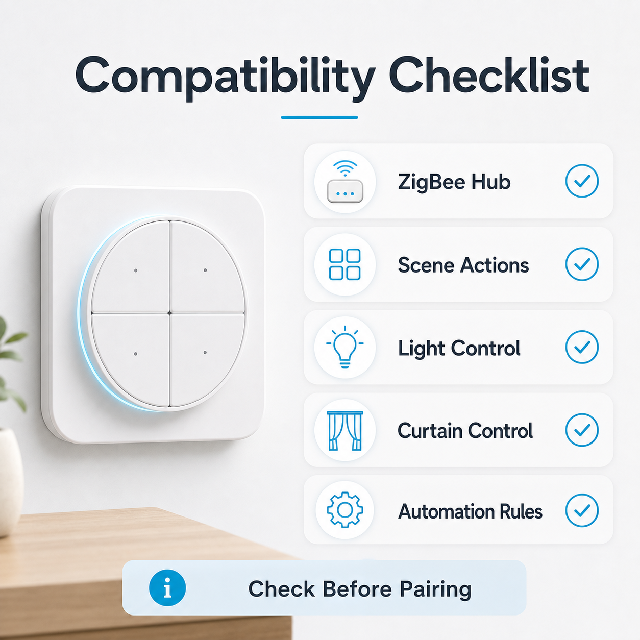 NéoButton Orb 4-en-1 Pro compatibility checklist