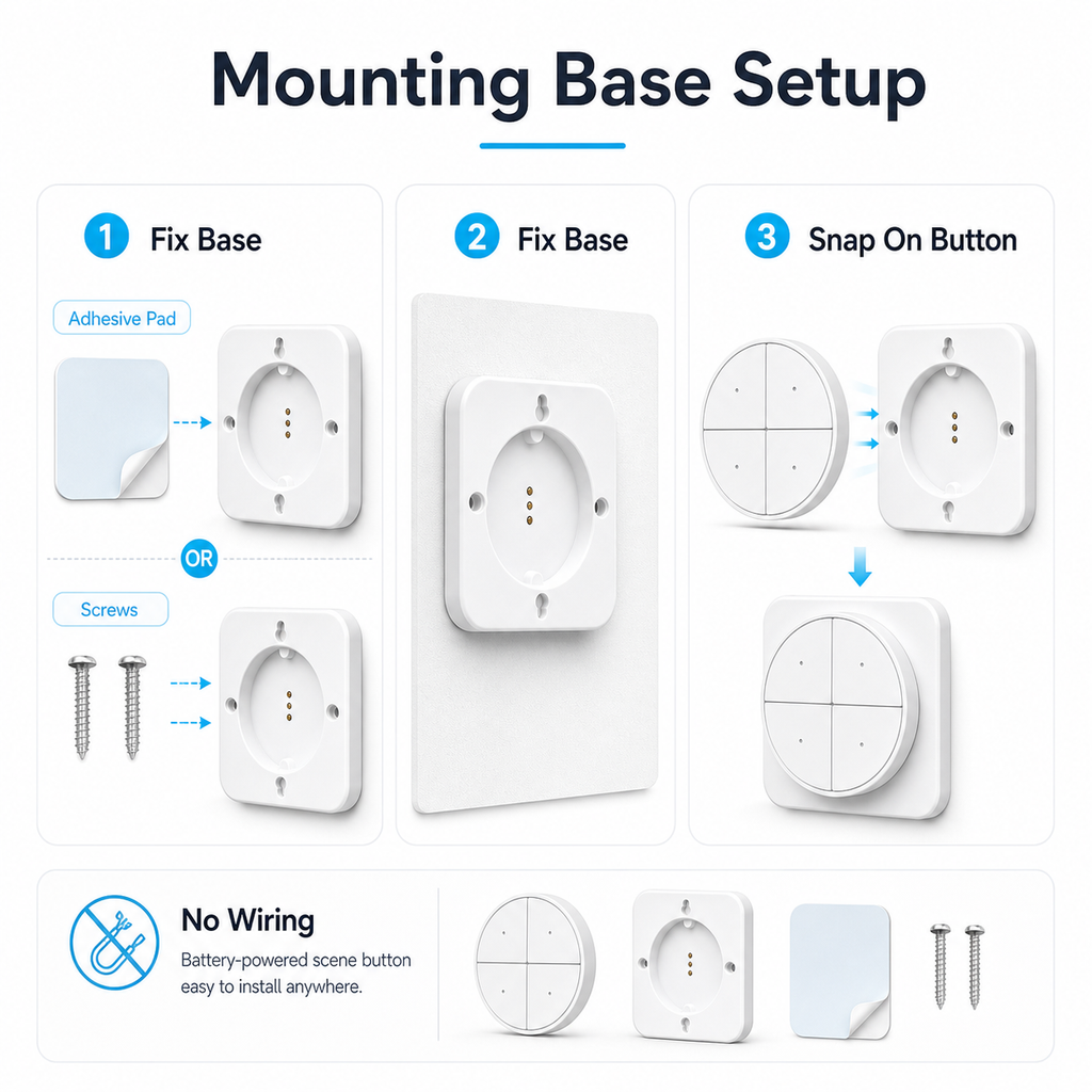 NéoButton Orb 4-en-1 Pro easy base installation