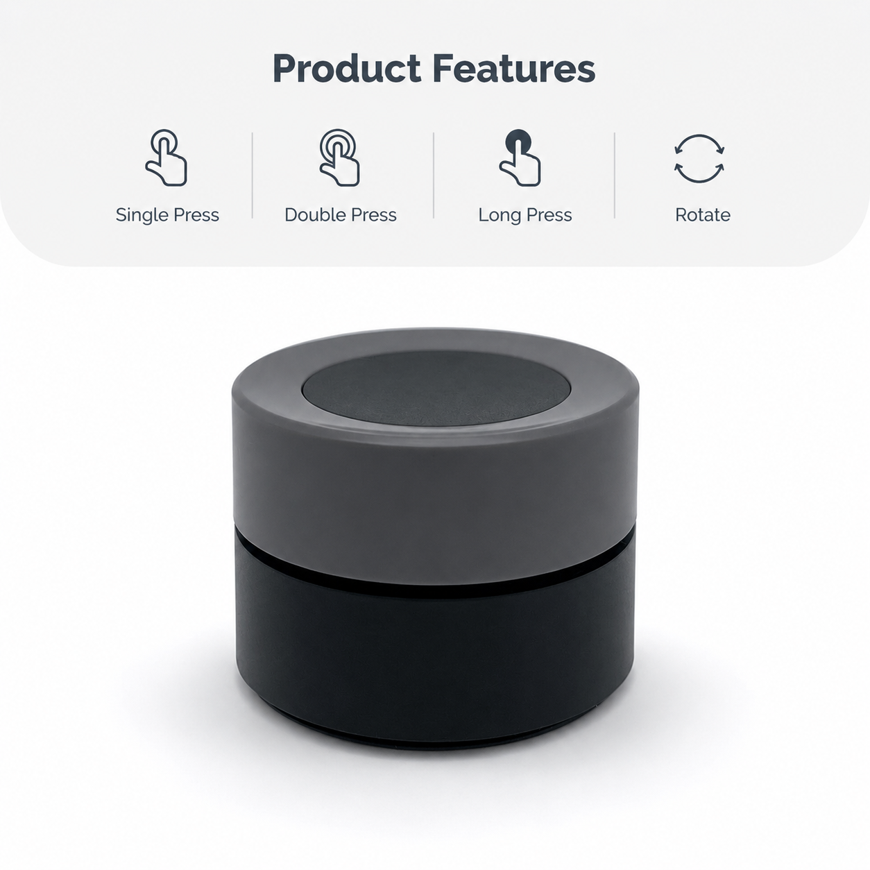 Clean product overview for smart knob scene button