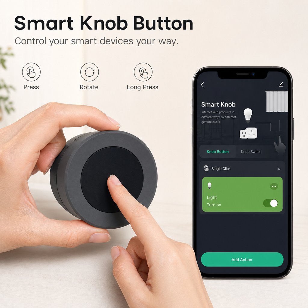 Scene options for knob button and mobile control