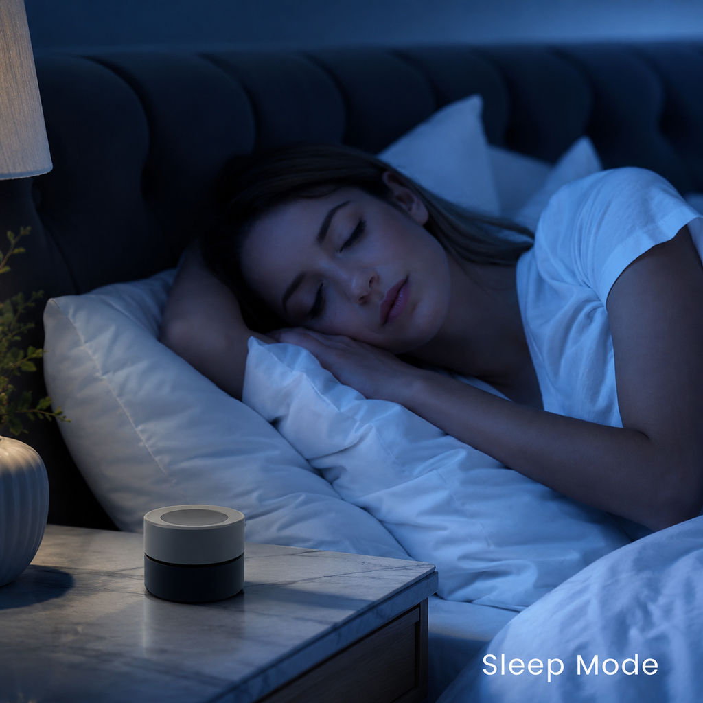 Long press sleep mode scene with smart knob button