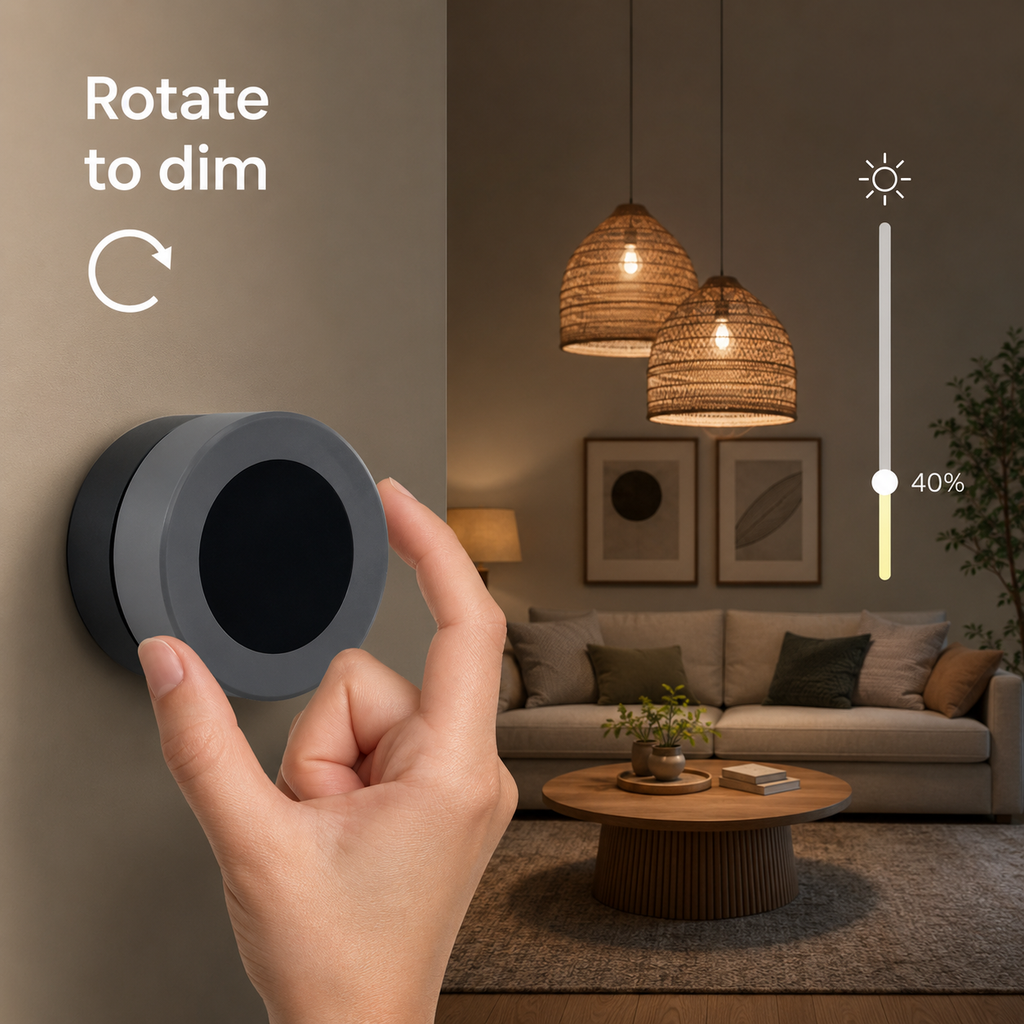 Rotate dimming mode for smart knob scene button