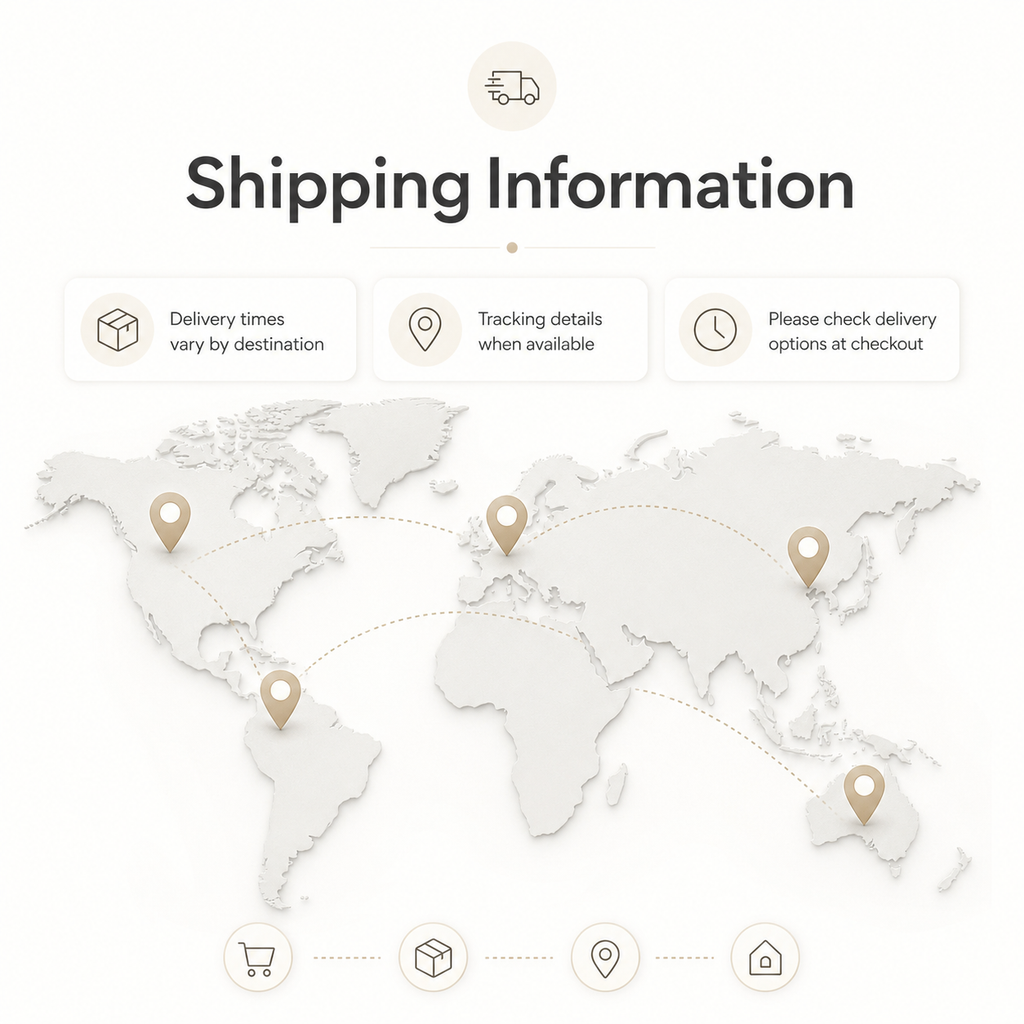 Shipping time and availability map information visual
