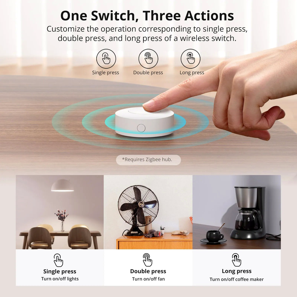 NéoButton Scene Pro one switch three actions single double long press